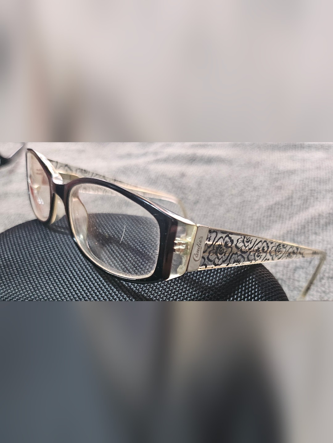 Candies Women Or Junior Black And Silver Decorative Perscription Frames Glasses